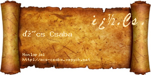 Ács Csaba névjegykártya